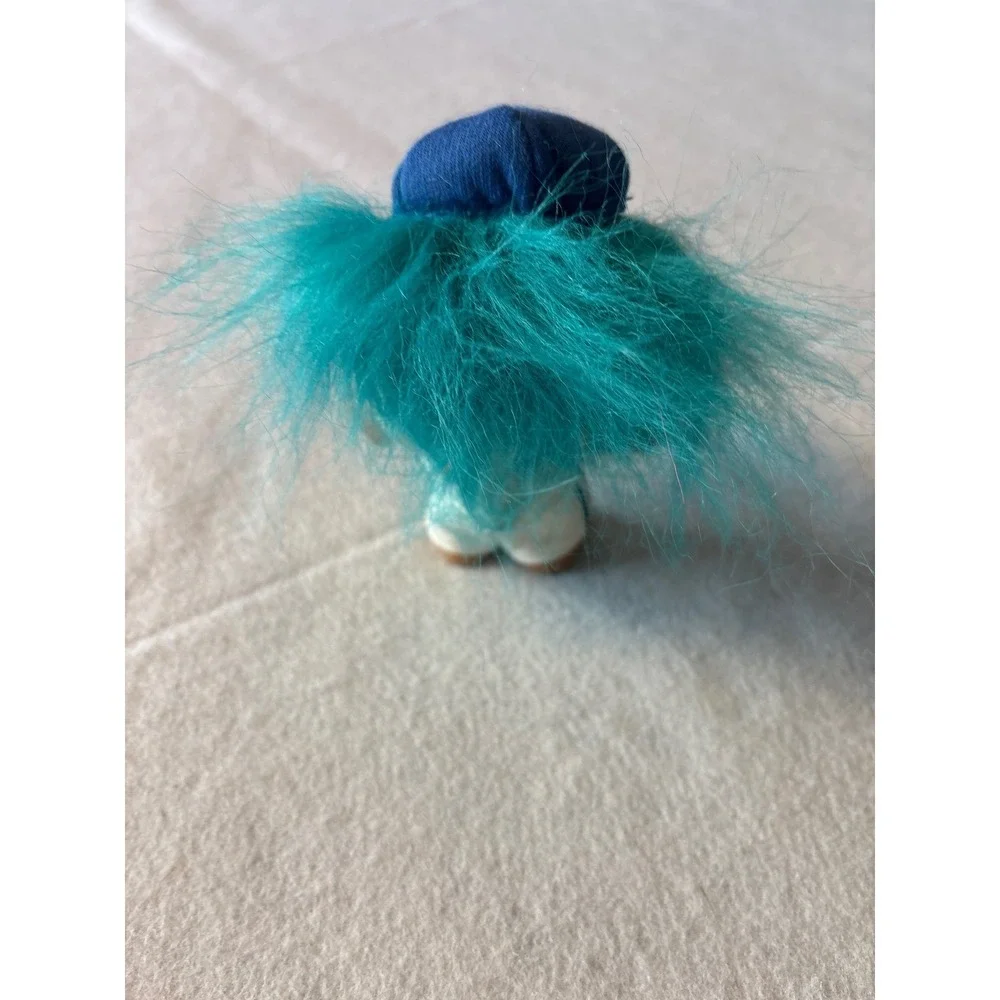 Vintage Ace Novelty Trolls Doll Blue Hair Baseball Cap Sport Outfit